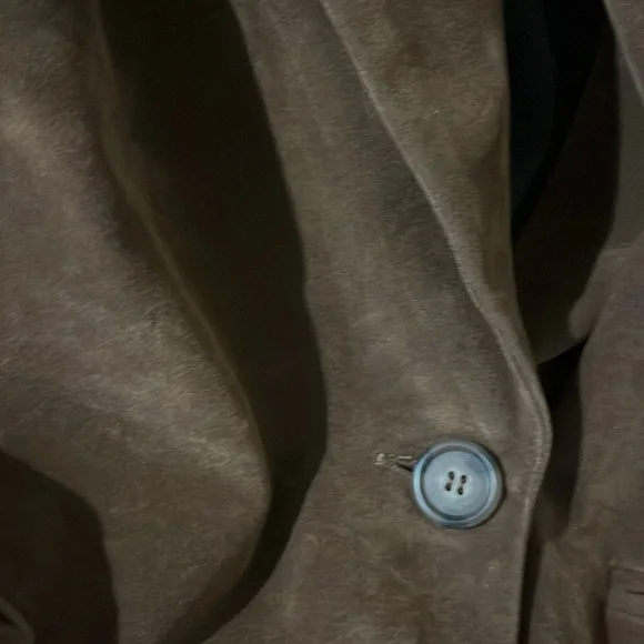 Free People Brown Bear BNWT 
Paper Cut Faux Suede Blazer Sz Large - Picture 10 of 15